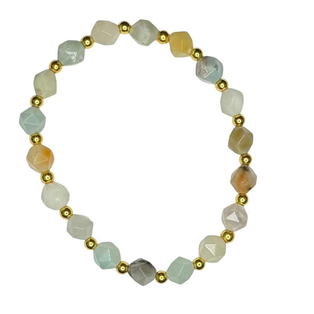 Blue Opal bracelet handmade stretchy